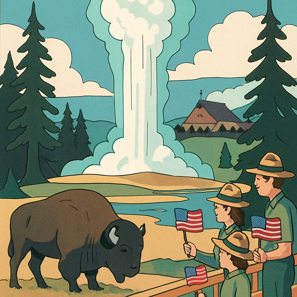 National-Crafted Geyser Jubilee In Yellowstone Numbered painting kits