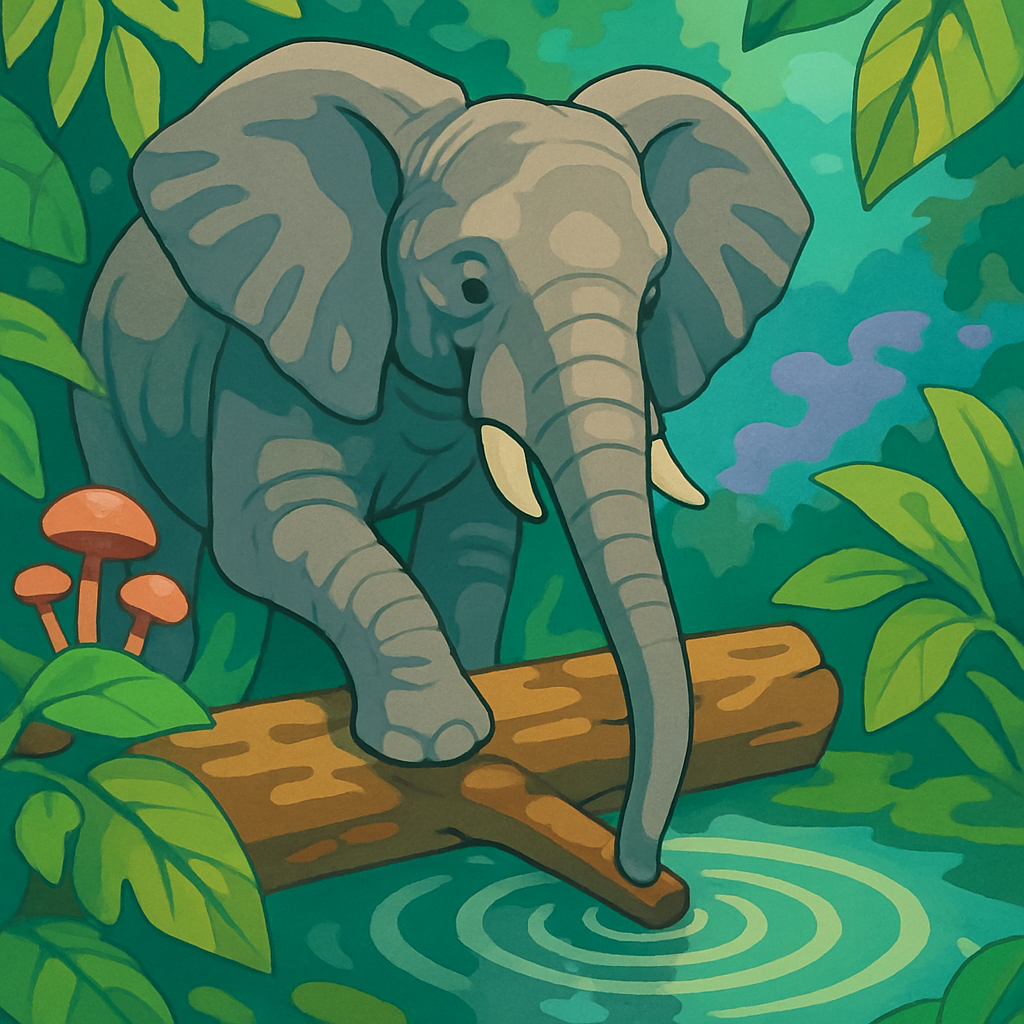 Rainforest Canopy Elephant Drumbeat Paint by numbers kits