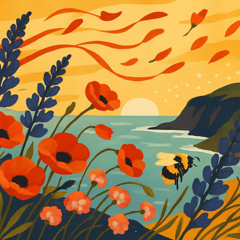 Windborne Petals Floral Grade Panorama painting number kit