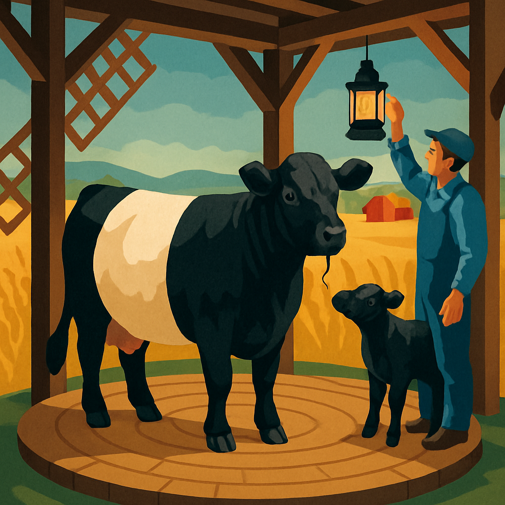 Windmill Workshop With Cow Silhouette Paint by numbers kits