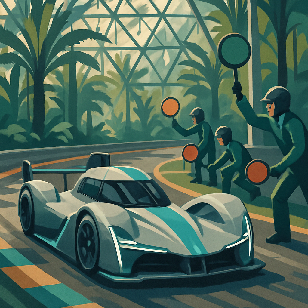 Glasshouse Circuit In Cars Motion DIY paint by numbers