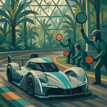 Glasshouse Circuit In Cars Motion DIY paint by numbers