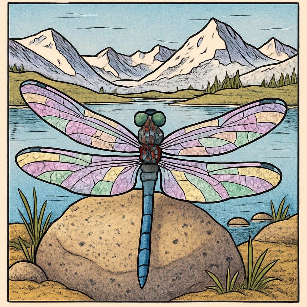 Aurora Wing Patterns With Dragonfly Painting by numbers kit