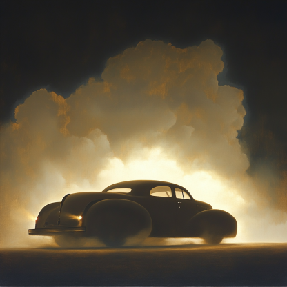 Caravaggio Inspired Stormborne Car Silhouette painting number kit