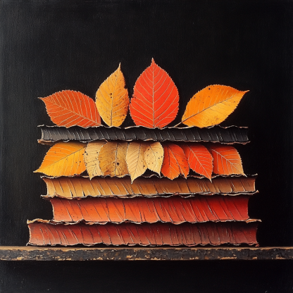 Caravaggio Inspired Leaf Strata Library paint by number