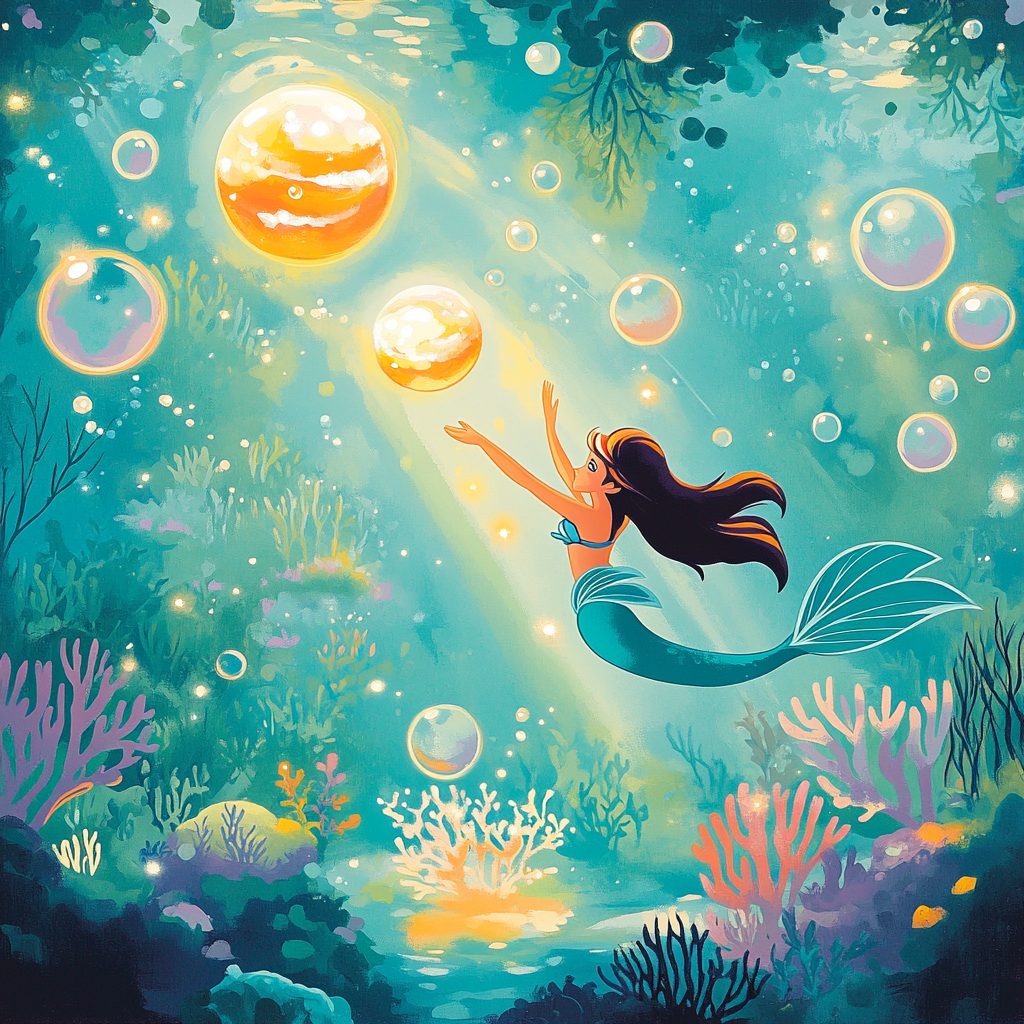 Ariel Coral Planet Garden DIY paint by numbers