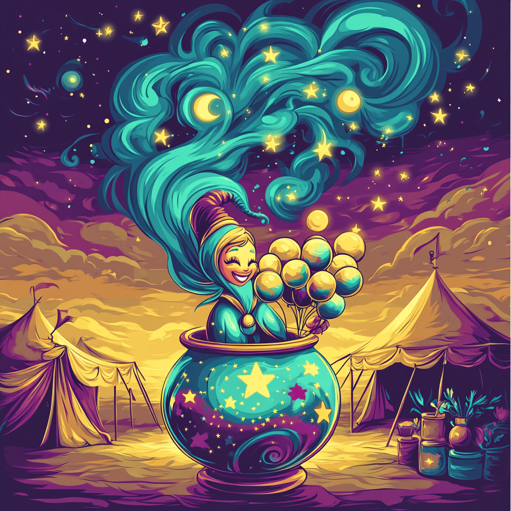 Genie Cosmic Balloon Bazaar painting number kit
