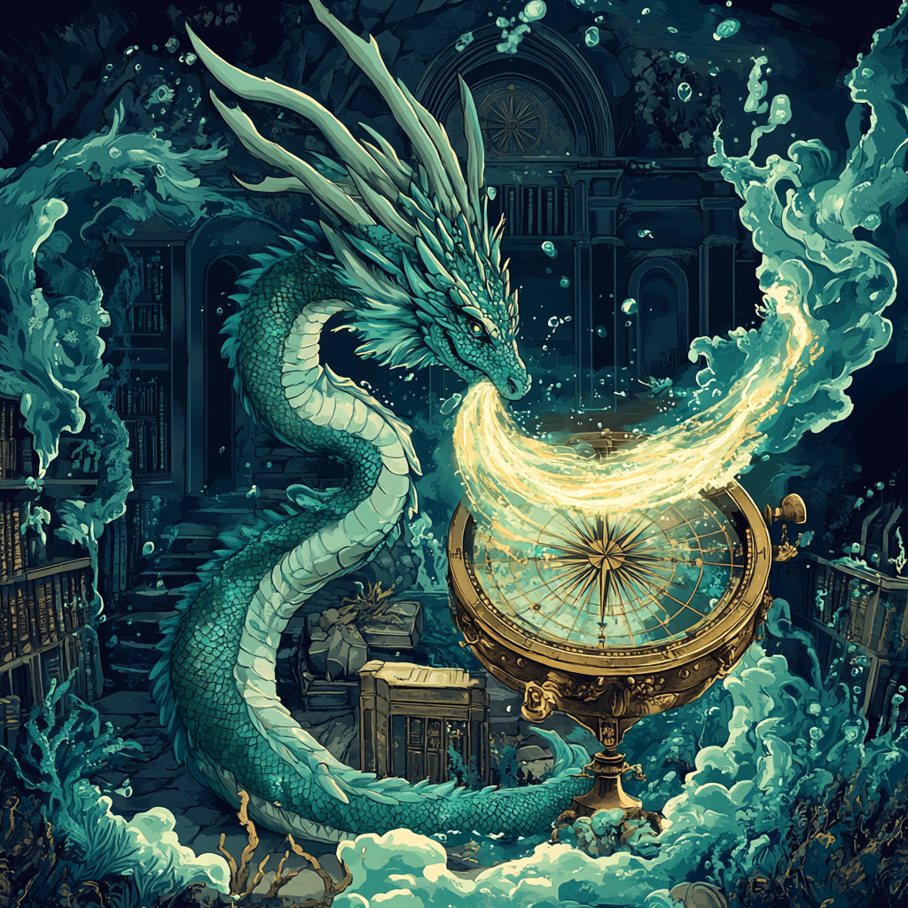 Tideglass Dragon Cartographer paint by numbers