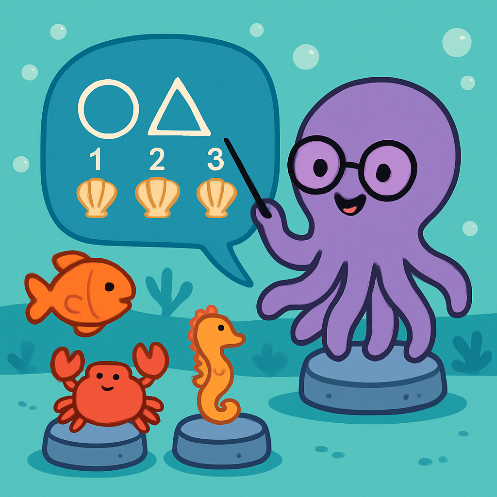 Coral Classroom With Professor Octopus DIY paint by numbers