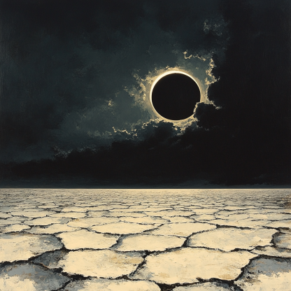Francisco Goya Inspired Eclipse Over Desolate Salt Wastes paint by numbers