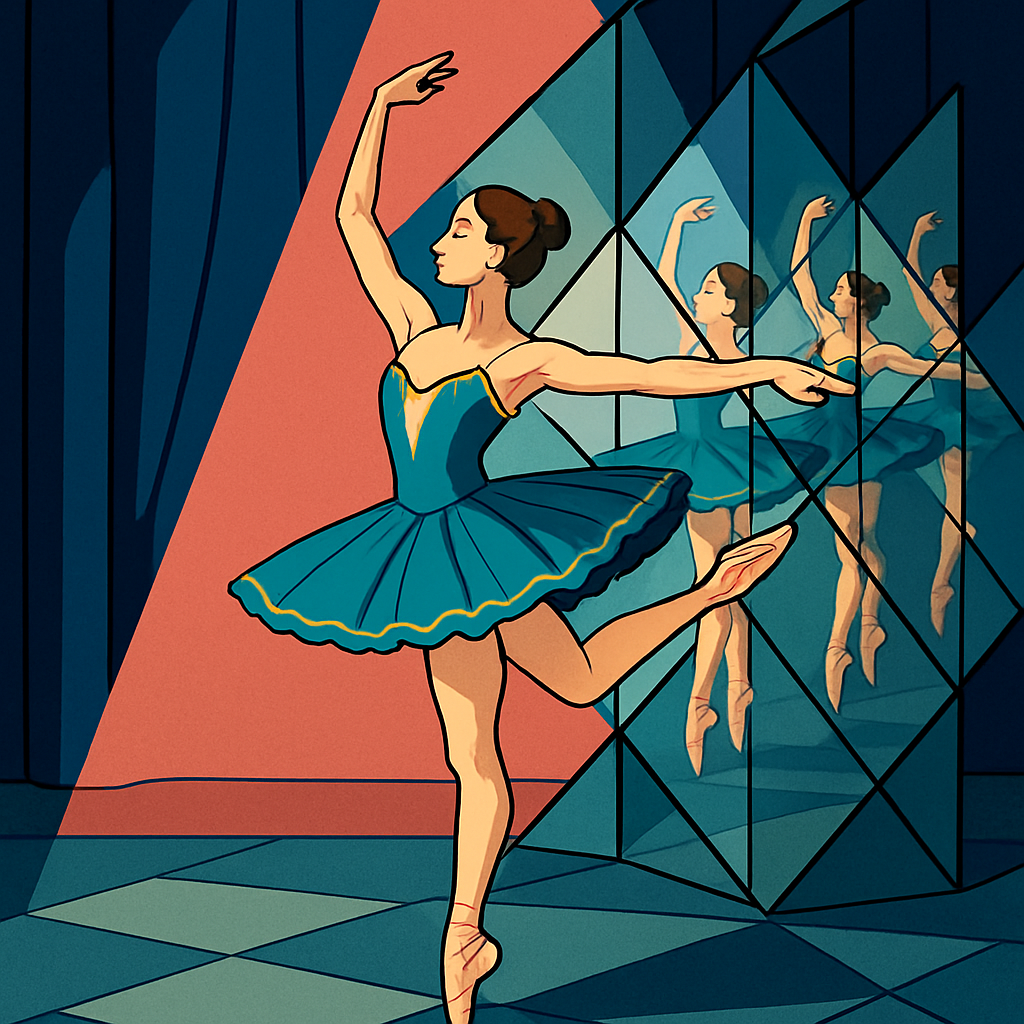 Kaleidoscope Mirror Ballet Stage paint by numbers