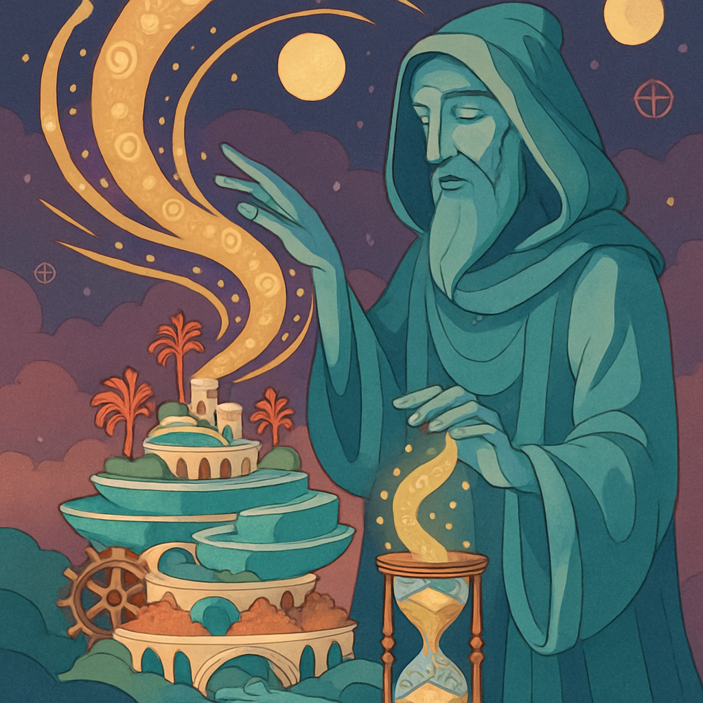 Clockwork Oasis In Fantasy Paint by numbers art