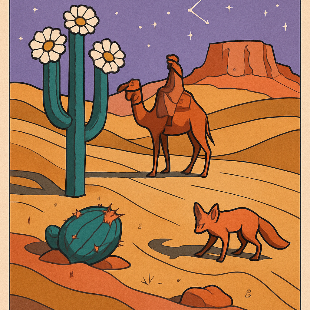 Stargazer Caravan In Desert Light paint by number