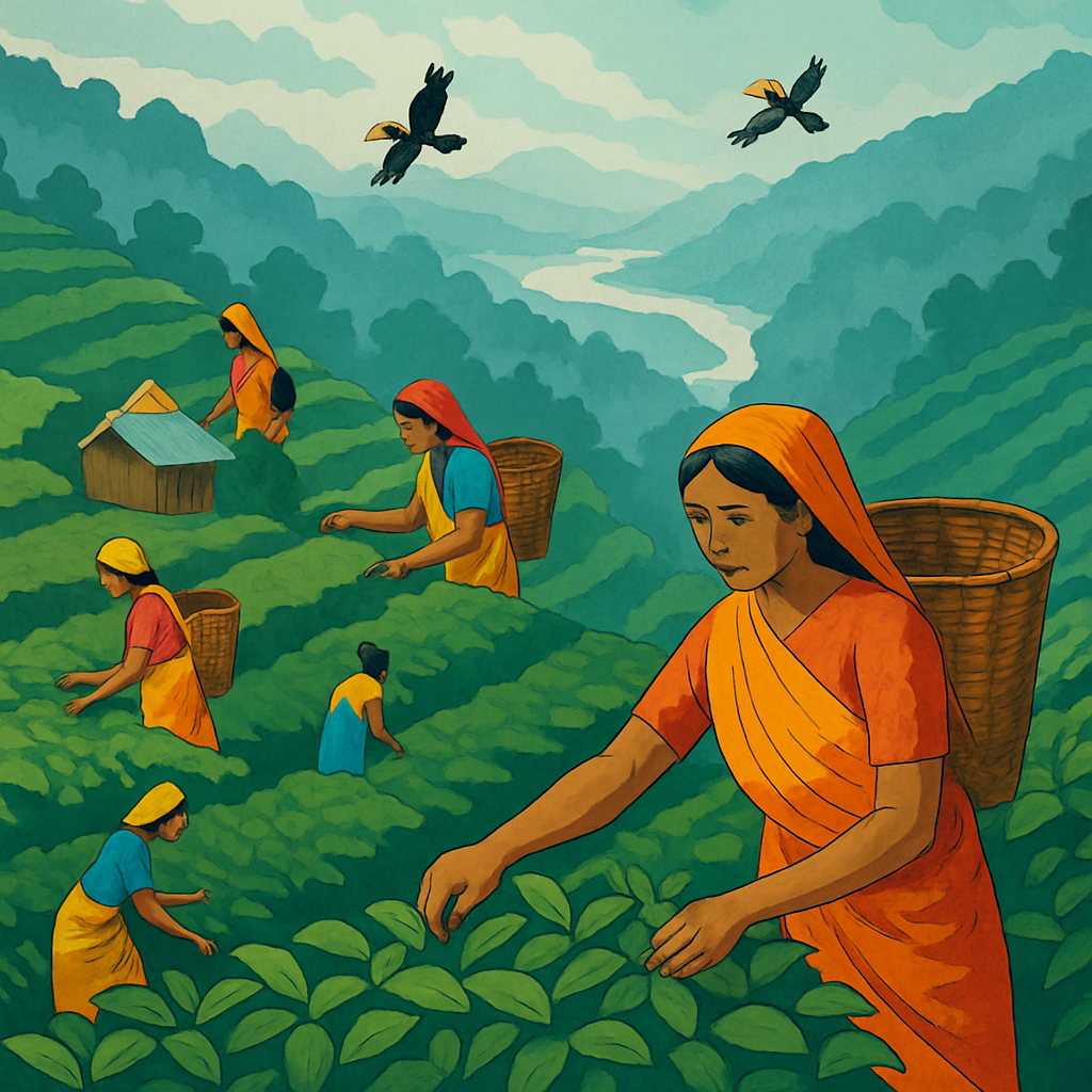 Monsoon Tea Terrace, India Edition painting number kit