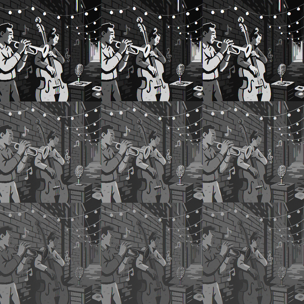 Starlit Alley Jam In Jazz paint by numbers