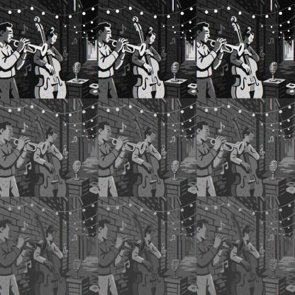 Starlit Alley Jam In Jazz paint by numbers