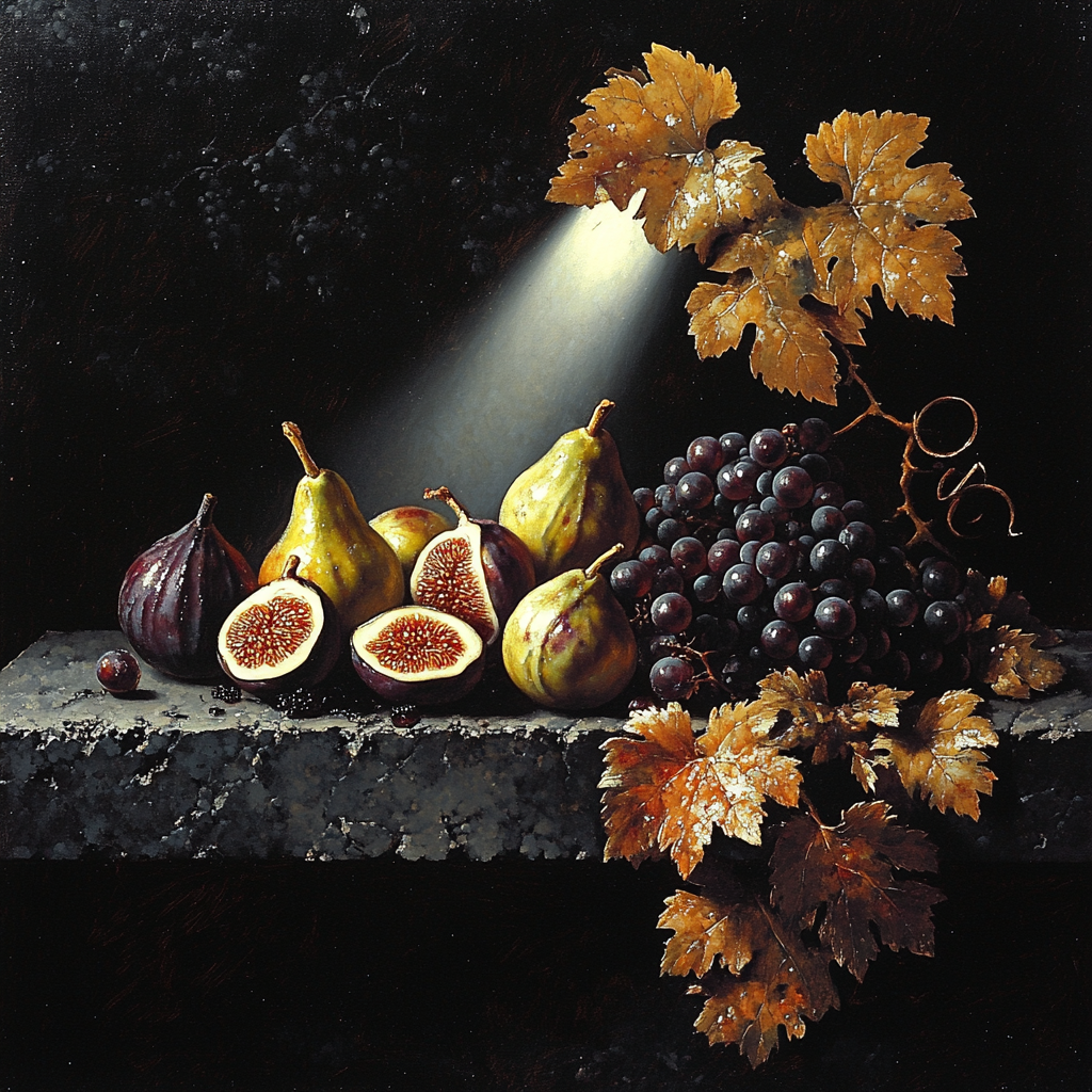 Caravaggio Inspired Eclipse Harvest Still Life paint by number