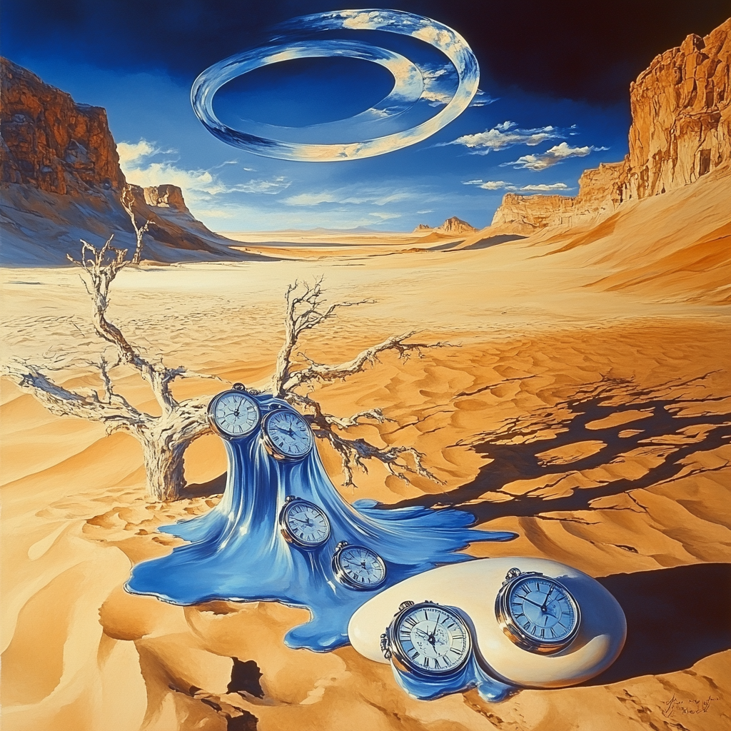 Salvador Dali Inspired Desert Timepiece Mirage DIY paint by numbers