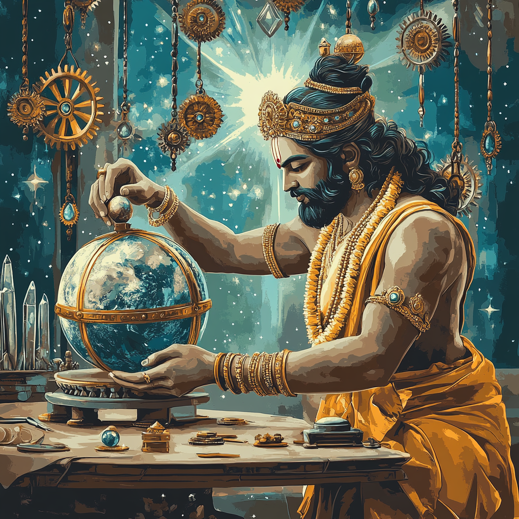 Brahma In The Celestial Workshop paint by numbers