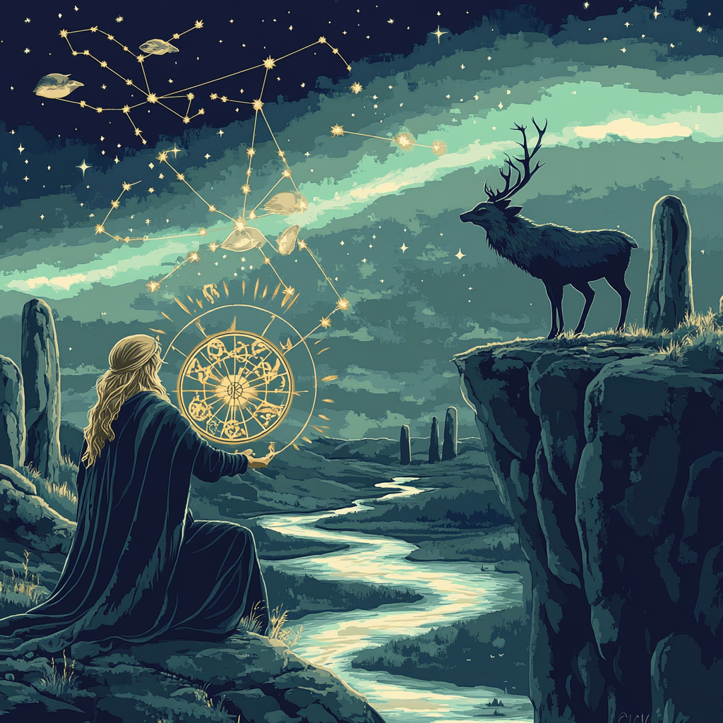 Celtic Star Map Of The Otherworld painting number kit