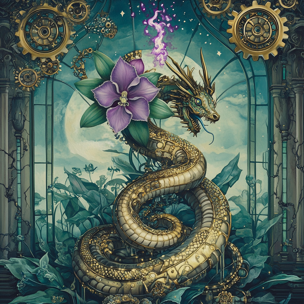 Clockwork Orchid Dragon Covenant DIY paint by numbers