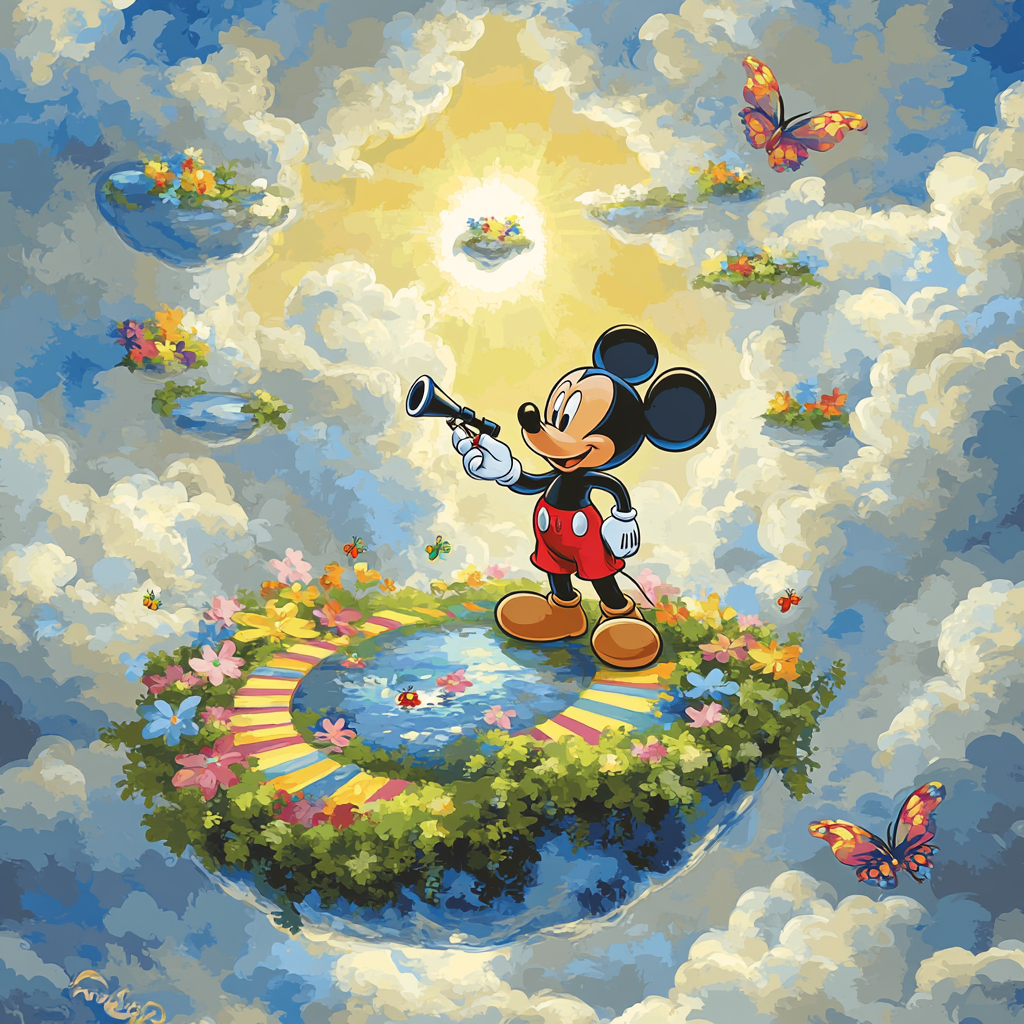 Mickey Mouse Sky Garden Explorer DIY paint by numbers