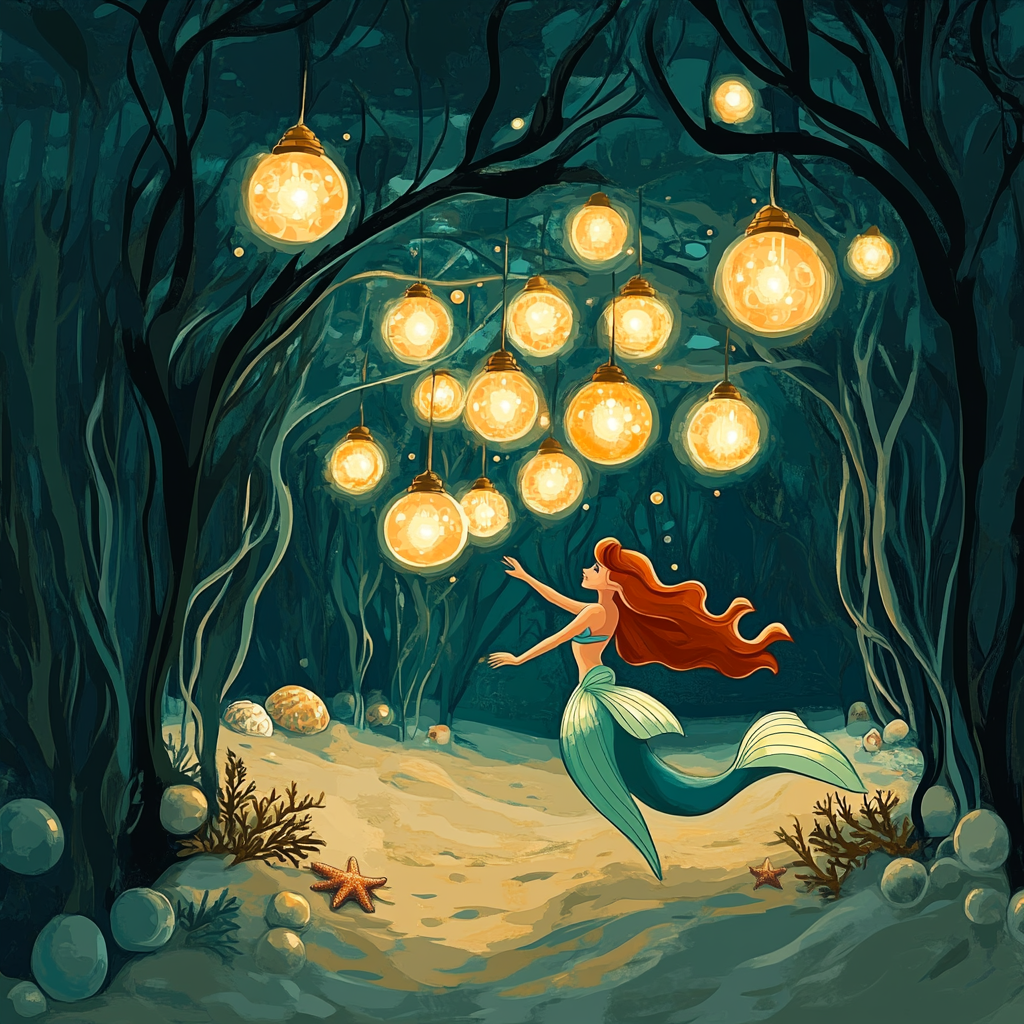 Ariel Bubble Lantern Cove Numbered painting kits