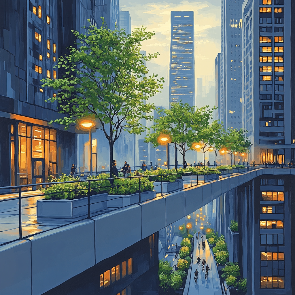 Seoul Skygarden At Dusk - Seoul, South Korea Painting by numbers kit