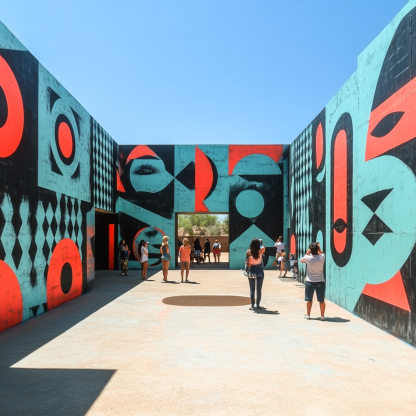 Wynwood Walls Street Art Courtyard - Miami, United States paint by number