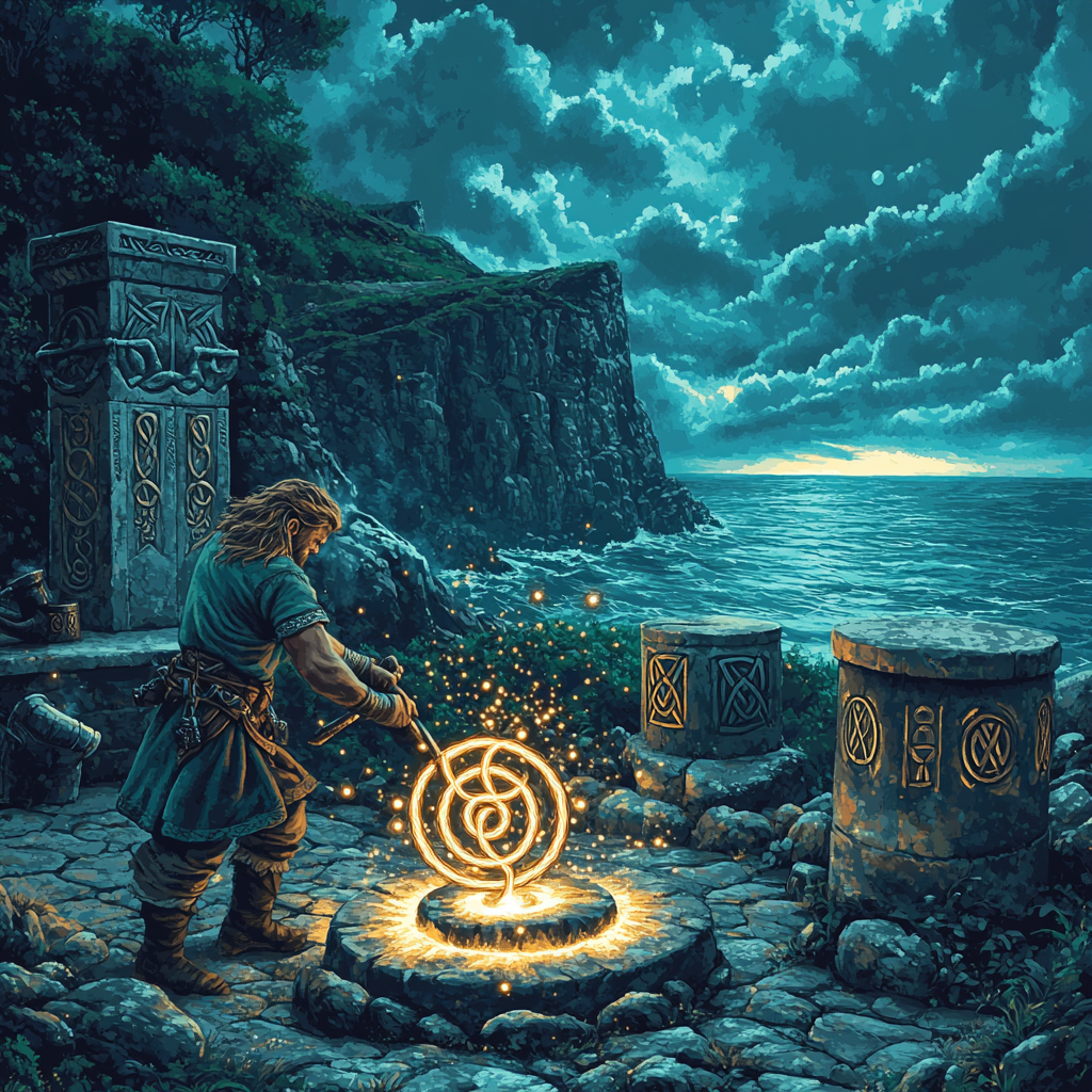 Moonlit Forge Of The Celtic Tuatha DIY paint by numbers