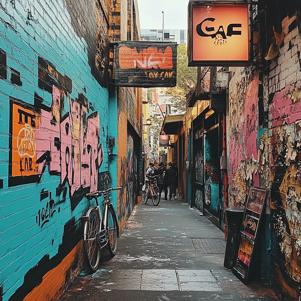 Street Art Alley In Fitzroy Melbourne Australia paint by numbers