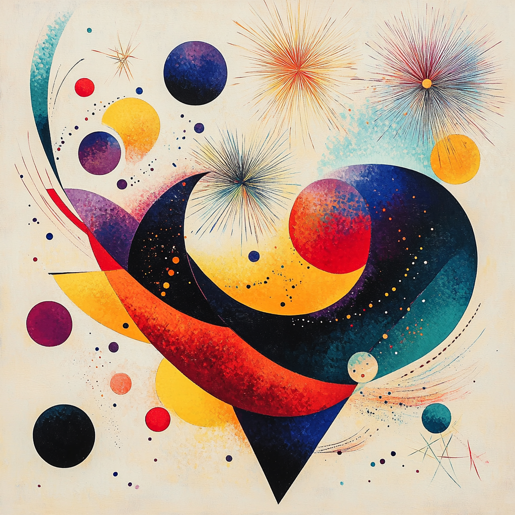 Wassily Kandinsky Inspired Abstract Music And Fireworks Paint by numbers kits