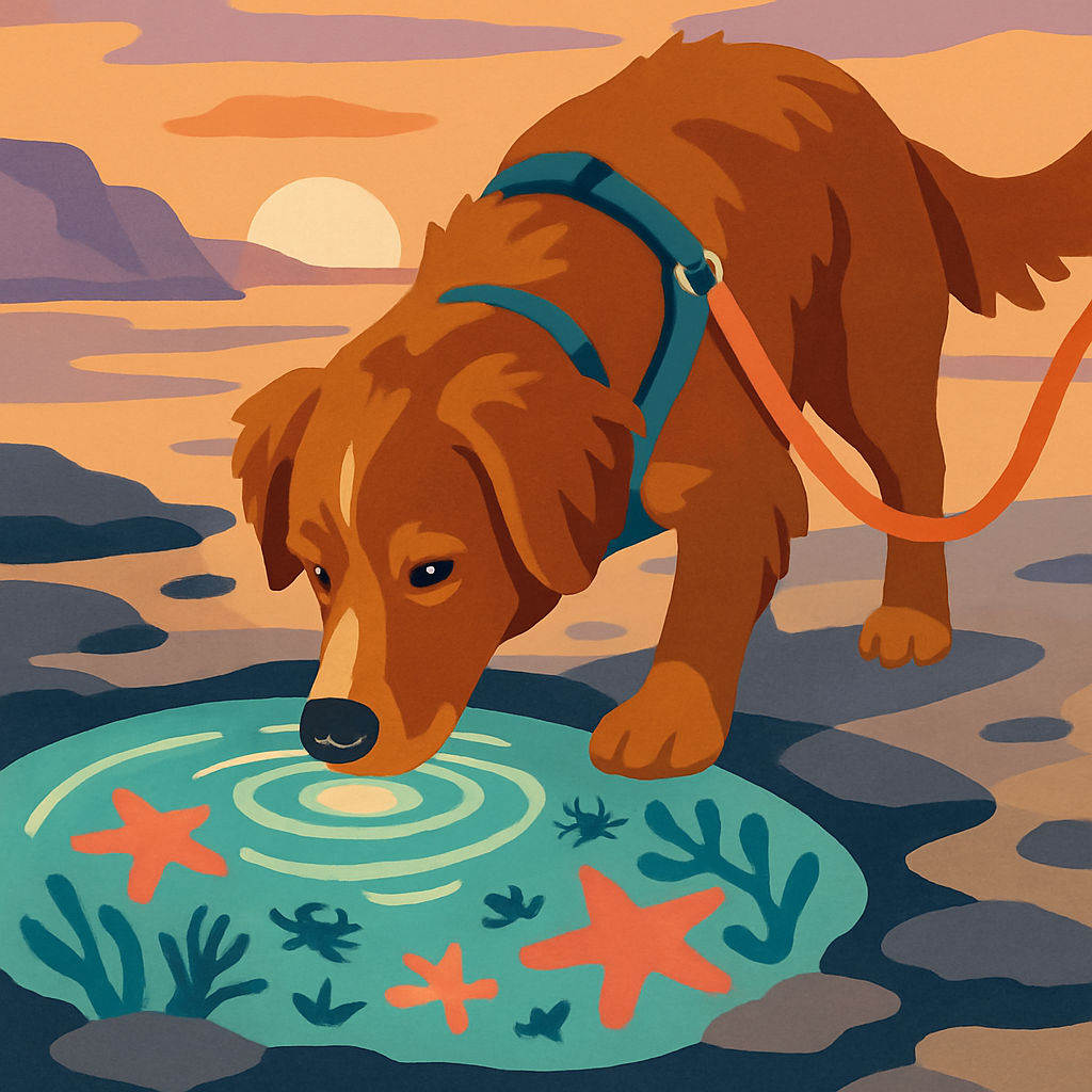 Tidepool Explorer Dog DIY paint by numbers