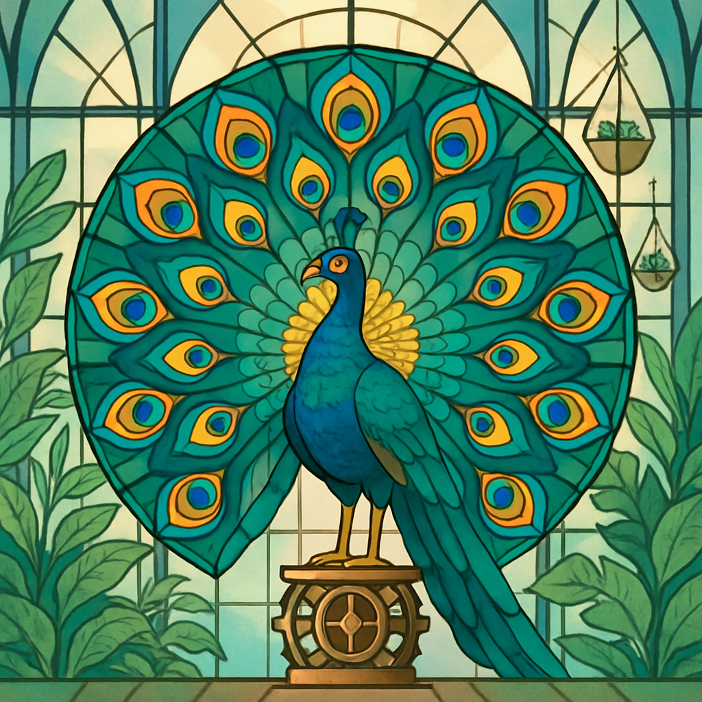 Clockwork Conservatory Peacock painting number kit