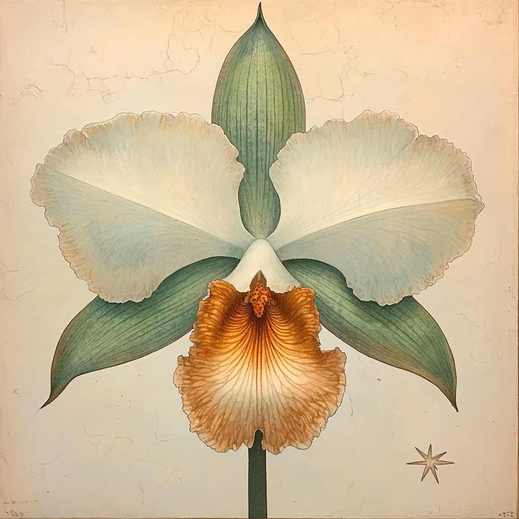 Michelangelo Inspired Orchid Constellation Number painting