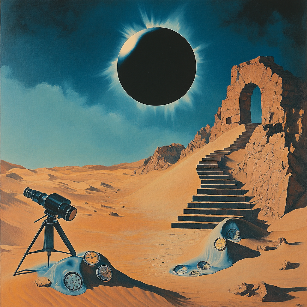 Salvador Dali Inspired Desert Eclipse Clockwork DIY paint by numbers