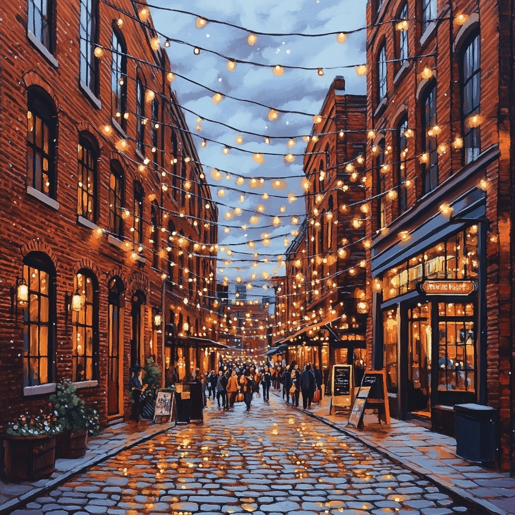 Industrial Heritage At The Distillery District Toronto Canada painting number kit