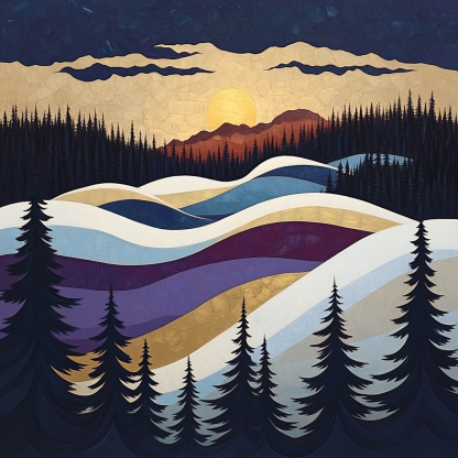 A.Y. Jackson Inspired Equinox Light On Algoma Ridge Snow Paint by numbers art