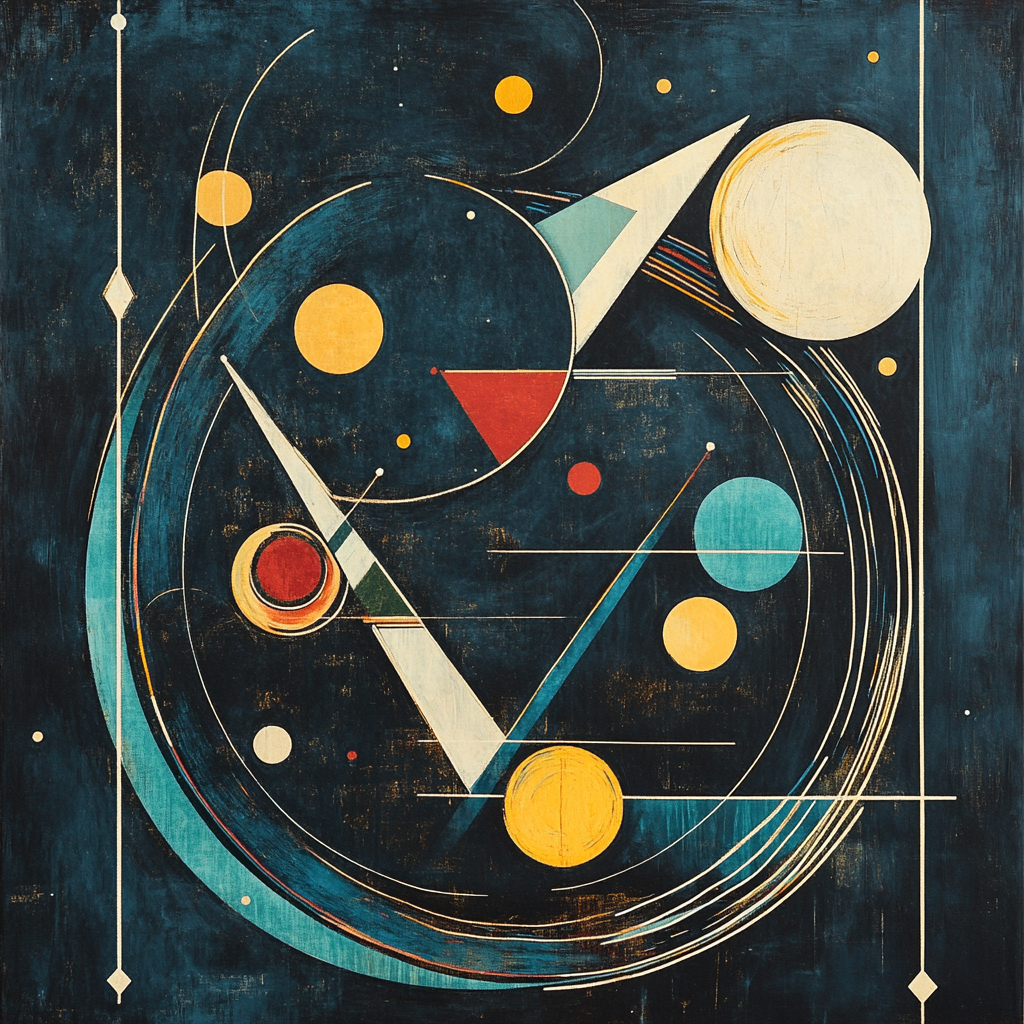 Wassily Kandinsky Inspired Cosmic Geometry Paint by numbers art