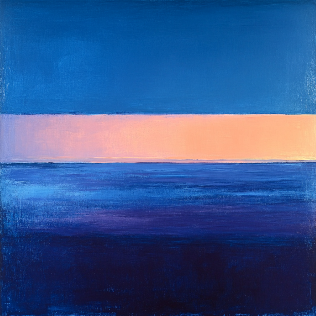 Mark Rothko Inspired Twilight Seascape Blocks paint by numbers