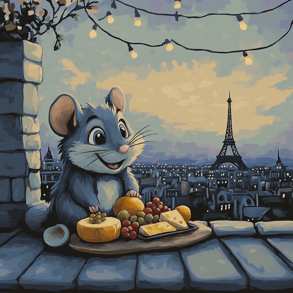 Remy Paris Rooftop Cheese Picnic paint by color