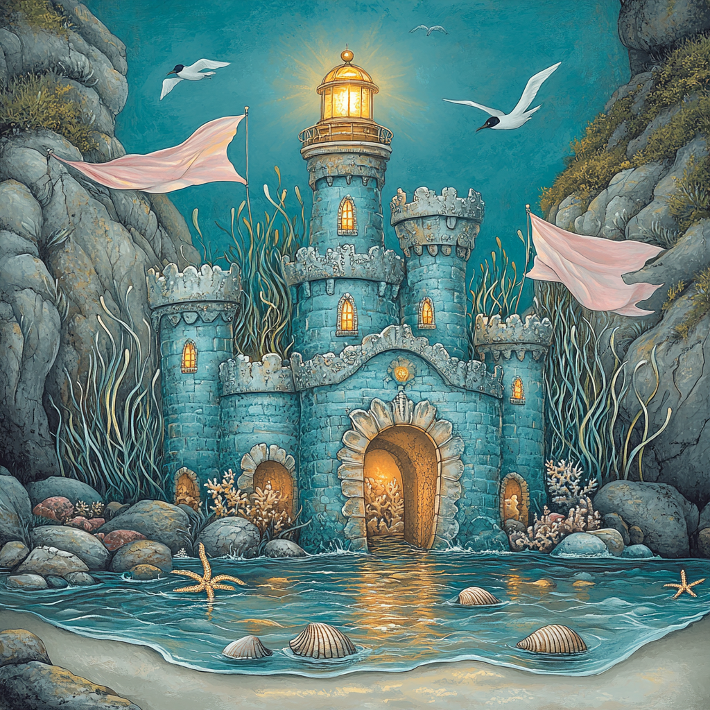 Tideglass Castle On The Reef paint by number