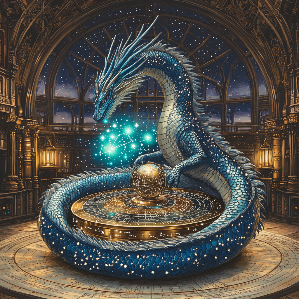 Celestial Orrery Dragon DIY paint by numbers