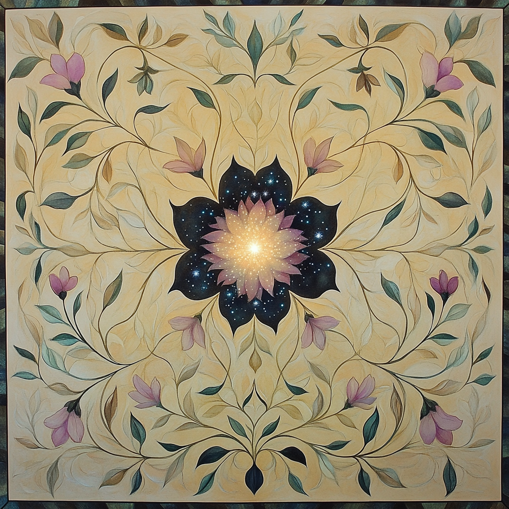 Alphonse Mucha Inspired Nebula Floralia Mandala Paint by numbers kits