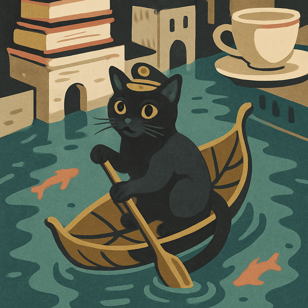 Clockwork Canals With Cat Gondolier Numbered painting kits