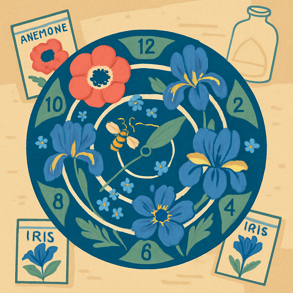 Clockwork Herbarium With Floral Orbits Paint by numbers art