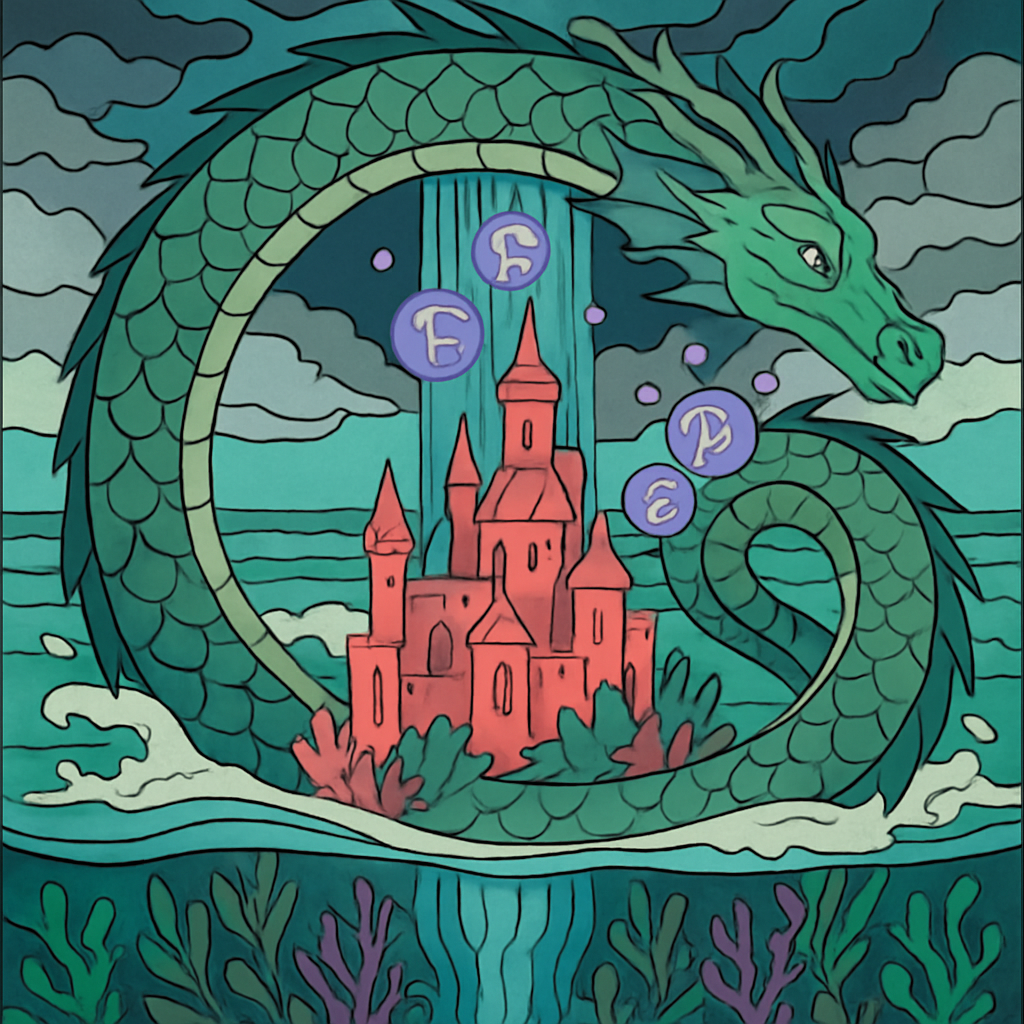 Fantasy Crafted Coral Citadel Of The Sea Dragon Painting by numbers kit