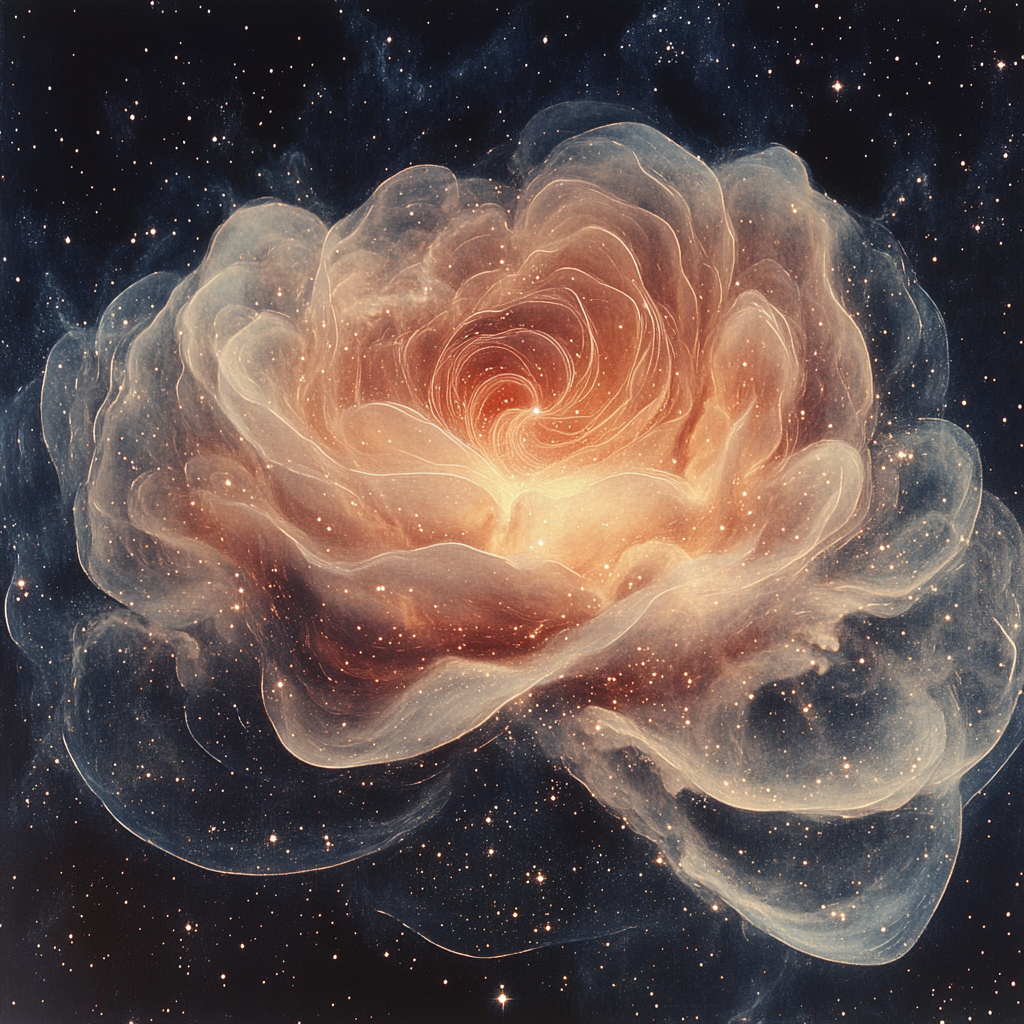 Caravaggio Inspired Nebula Herbarium paint by color