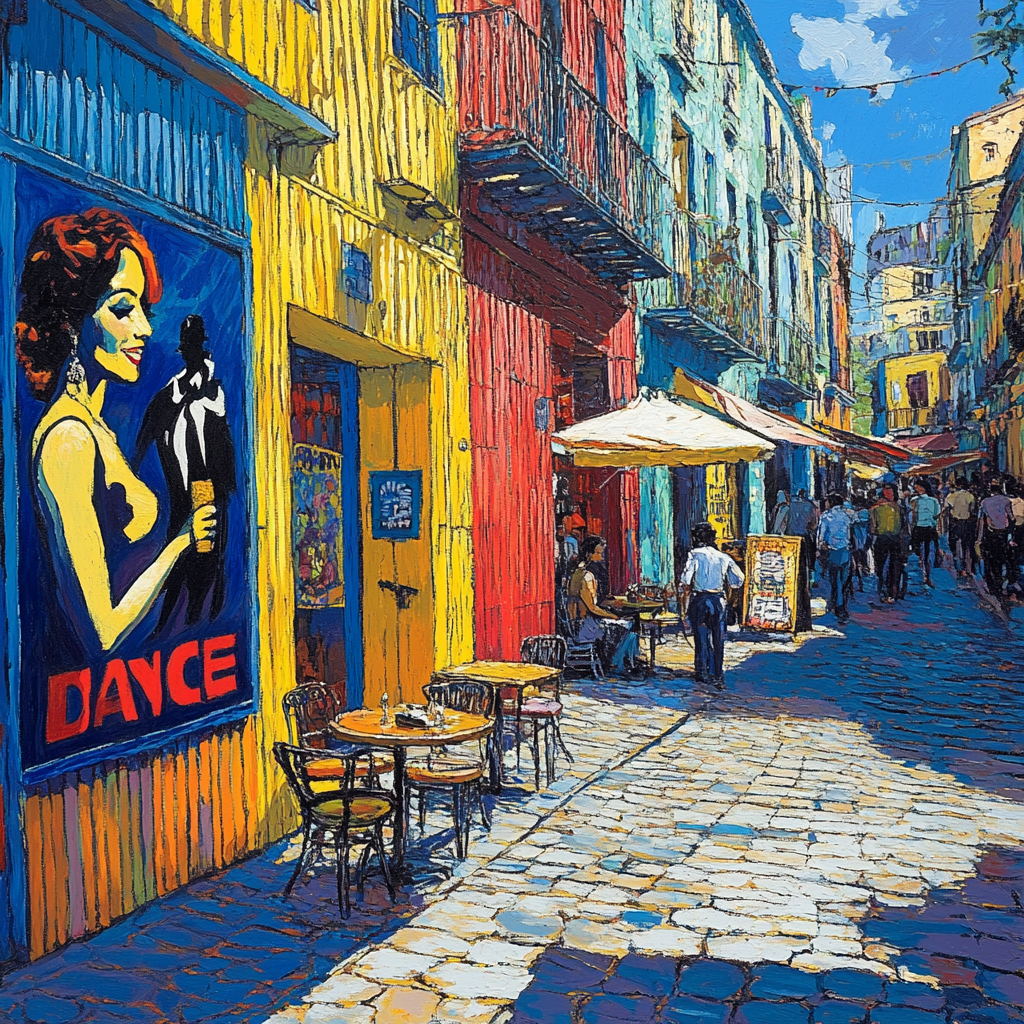 Civita Street Murals In La Boca Buenos Aires Argentina DIY paint by numbers