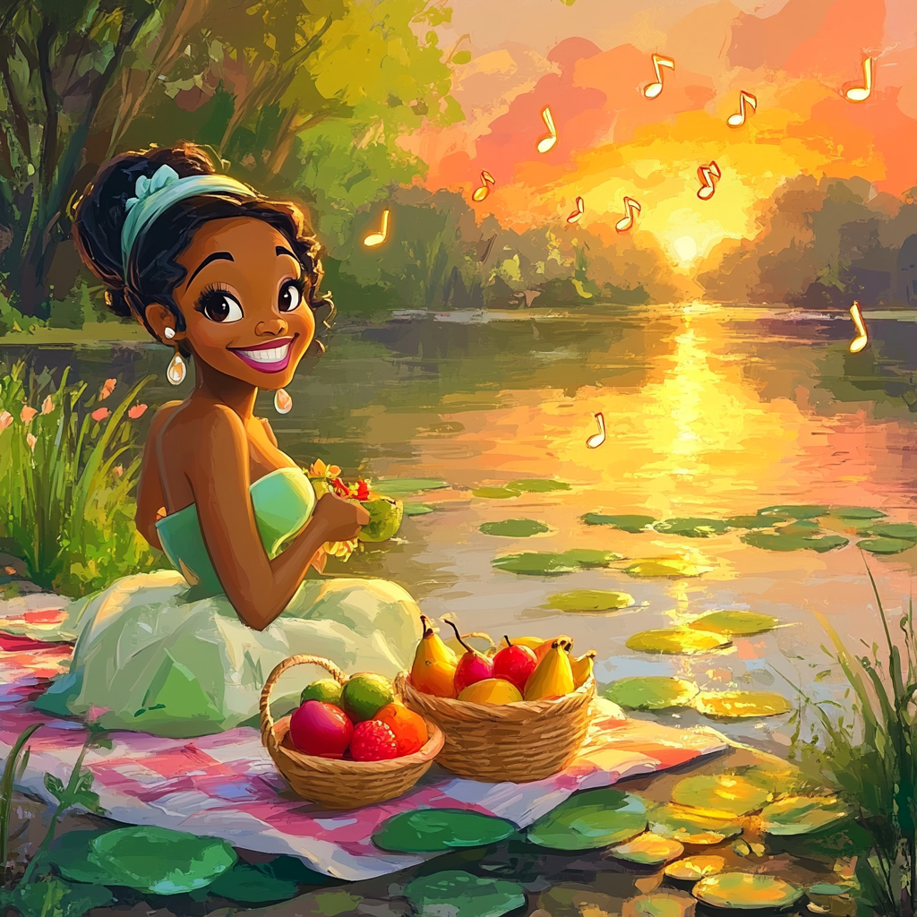 Tiana Bayou Music Picnic paint by color